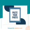 Green Oak Wood Photo Frame PSD Template
