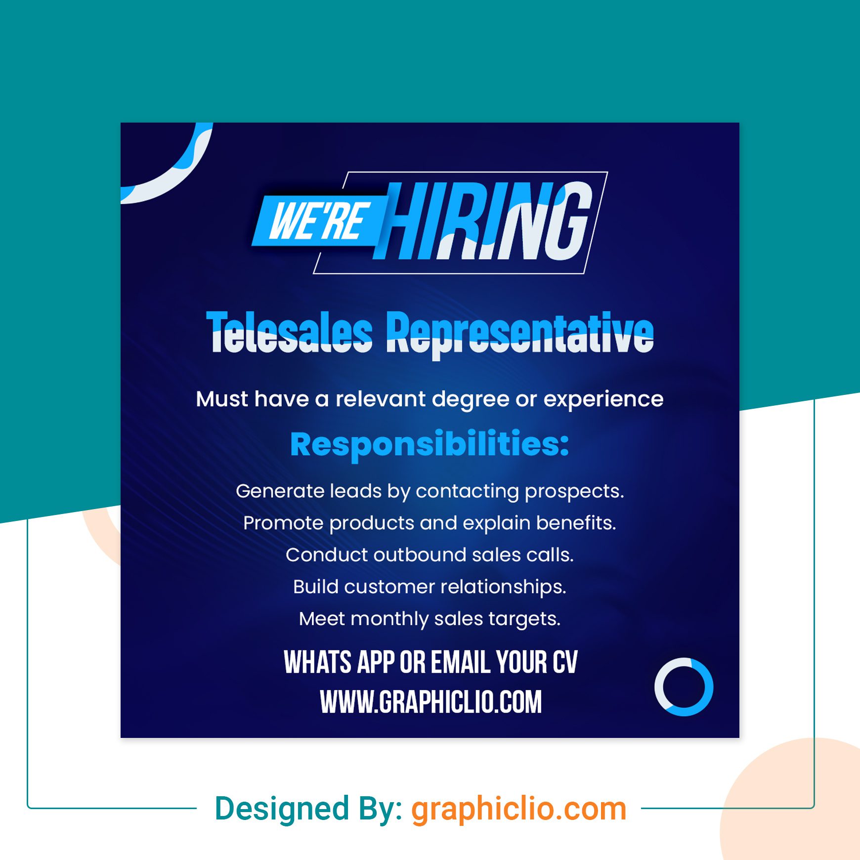 Hiring Telesales Poster